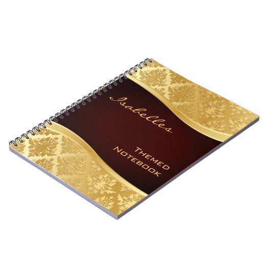 Golden Damask Wave-laptop Notitieboek (Linkerzijde)