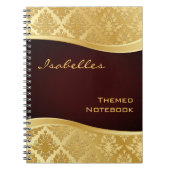 Golden Damask Wave-laptop Notitieboek (Voorkant)