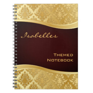 Golden Damask Wave-laptop Notitieboek