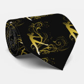 Golden Dancer Scrolls Stropdas (Opgerold)