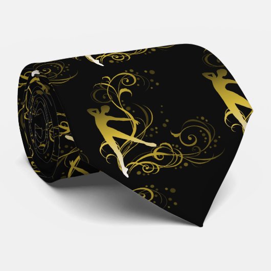 Golden Dancer Scrolls Stropdas (Opgerold)