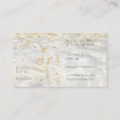 Golden Dandelion Confetti Grungy Grey Water Visitekaartje (Achterkant)