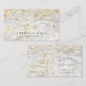 Golden Dandelion Confetti Grungy Grey Water Visitekaartje (Voorkant / Achterkant)