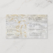 Golden Dandelion Confetti Grungy Grey Water Visitekaartje (Achterkant)