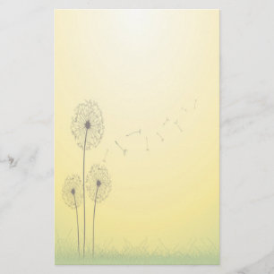 Golden Dandelion Stationery Briefpapier