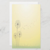 Golden Dandelion Stationery Briefpapier (Voorkant / Achterkant)