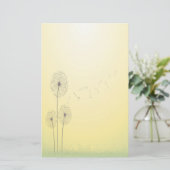 Golden Dandelion Stationery Briefpapier (Staand voorkant)