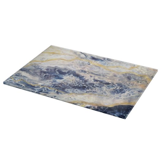 Golden Dark Abstracte marmer achtergrond Snijplank (Hoek)