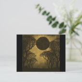 Golden Dark Forest Eclipse Briefkaart (Staand voorkant)