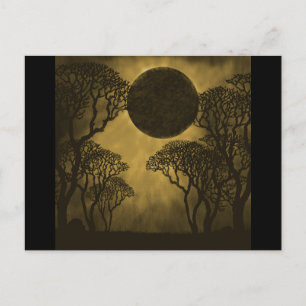 Golden Dark Forest Eclipse Briefkaart