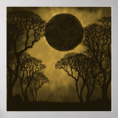 Golden Dark Forest Eclipse Poster (Voorkant)