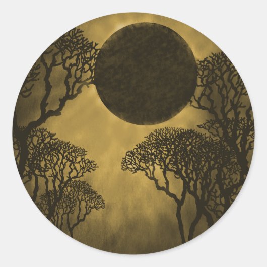 Golden Dark Forest Eclipse Stickers (Voorkant)