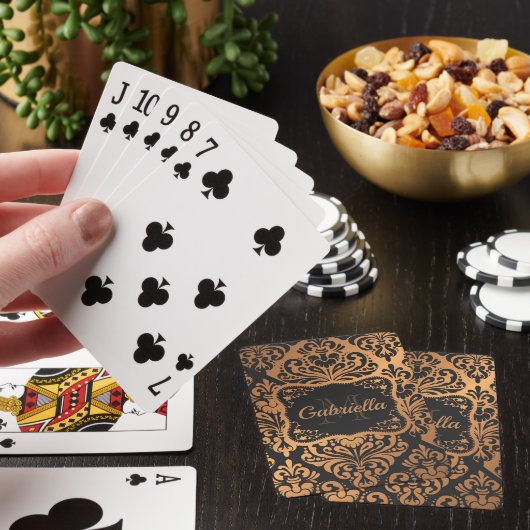 Golden Dasmask Pattern Pokerkaarten (Insitu)
