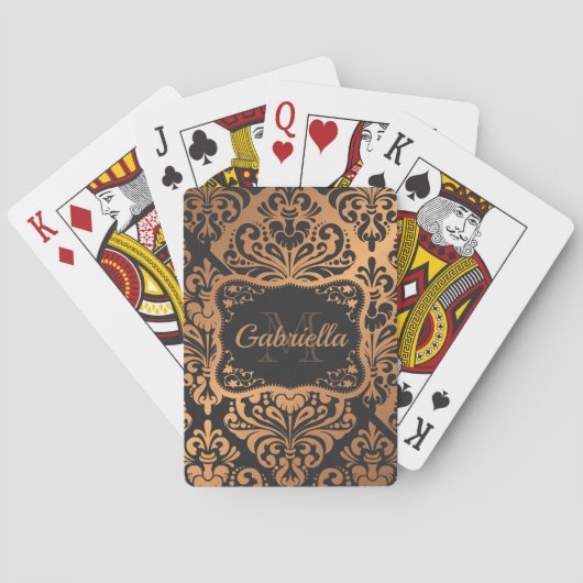 Golden Dasmask Pattern Pokerkaarten (Achterkant)