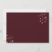Golden Date | Gold Script Burgundy met foto Save The Date (Achterkant)