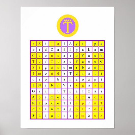 Golden Dawn Enochian Air Tablet / Watchtower Poster (Voorkant)