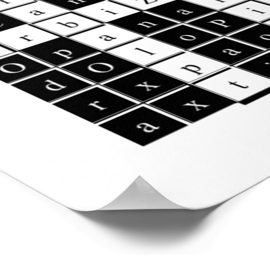 Golden Dawn Enochian Earth Tablet / Watchtower Poster (Hoek)