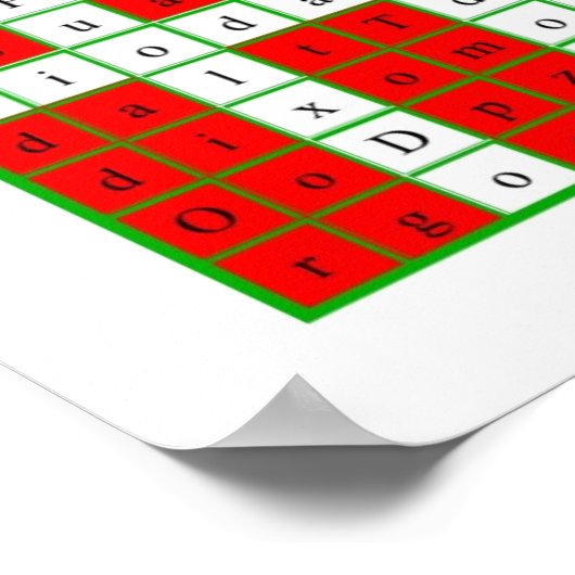 Golden Dawn Enochian Fire Tablet / Watchtower Poster (Hoek)