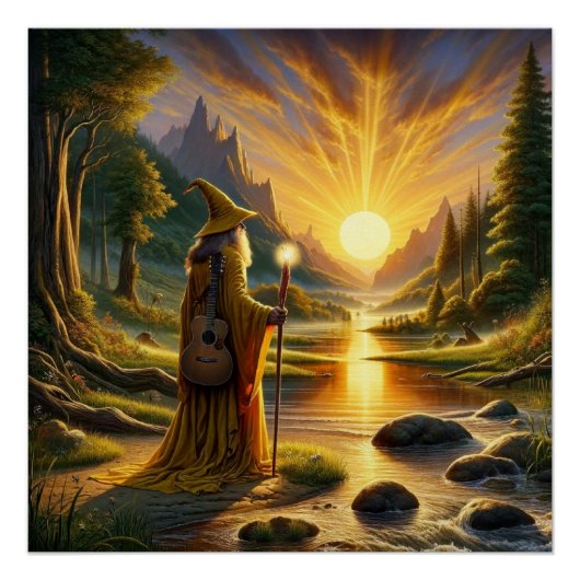 Golden Dawn Wizard Poster (Voorkant)