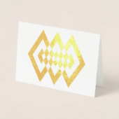 Golden Deco Shapes Folie Kaart (Voorkant)