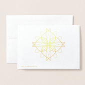 Golden Deco Shapes Folie Kaart (Met envelop)
