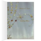 Golden Deco Wedding Menu Card (Binnen (Rechts))