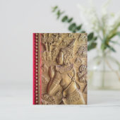 Golden Decorated door Art bij boeddhistische tempe Briefkaart (Staand voorkant)