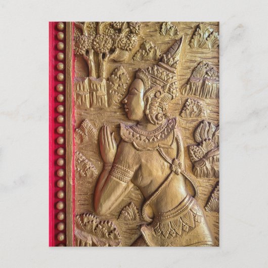 Golden Decorated door Art bij boeddhistische tempe Briefkaart (Voorkant)
