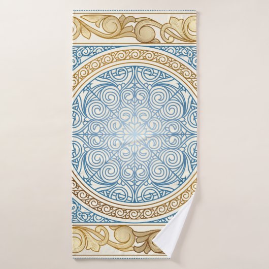 Golden decoratief ontwerp badhanddoek (Badhanddoek)