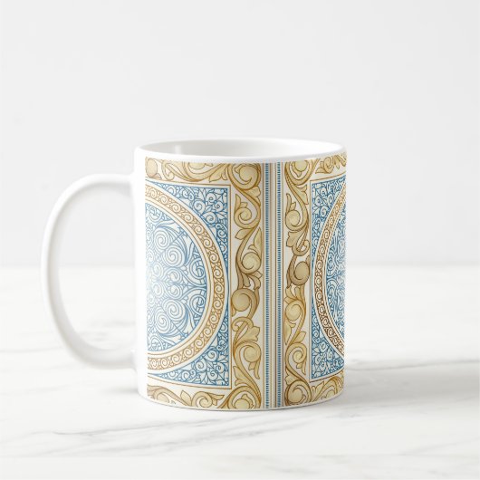 Golden decoratief ontwerp koffiemok (Links)