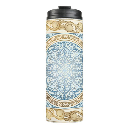 Golden  decoratief  ontwerp thermosbeker (Voorkant)