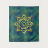 Golden Decorative Star van Lakshmi - Ashthalakshmi Wandkleed (Voorkant)