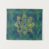 Golden Decorative Star van Lakshmi - Ashthalakshmi Wandkleed (Voorkant (horizontaal))