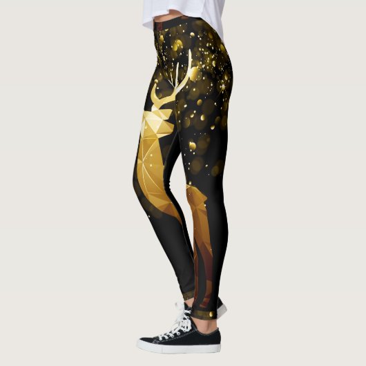 GOLDEN DEER BLACK LEGGINGS (Links)