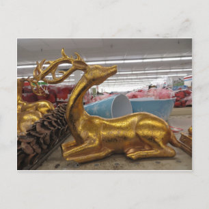 Golden Deer Decoration Briefkaart