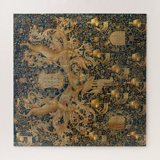  Golden Deer en Royal Crest Design (1501) Legpuzzel (Horizontaal)