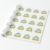 Golden Deer Forest Merry-kerstakelpapier Cadeaupapier (Uitgerold)