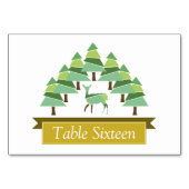 Golden Deer Forest Table Number Kaart (Achterkant)