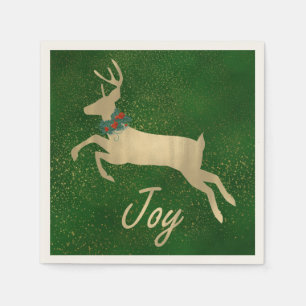 Golden Deer-kerstpapier Napkins Servet