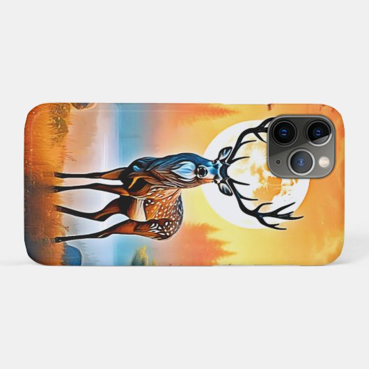 Golden Deer Twilight Peak Case-Mate iPhone Case (Achterkant (horizontaal))