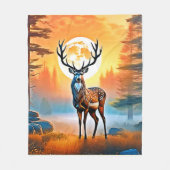 Golden Deer Twilight Peak Fleece Deken (Voorkant)