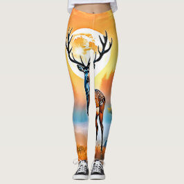 Golden Deer Twilight Peak Leggings