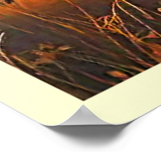 Golden Deer Twilight Peak Poster (Hoek)