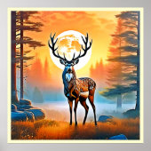 Golden Deer Twilight Peak Poster (Voorkant)