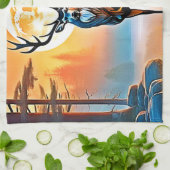 Golden Deer Twilight Peak Theedoek (Gevouwen)