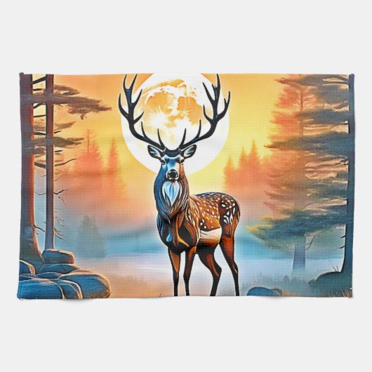 Golden Deer Twilight Peak Theedoek (Horizontaal)