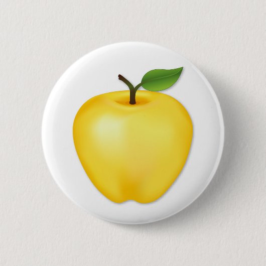 Golden Delicious Apple Ronde Button 5,7 Cm (Voorkant)