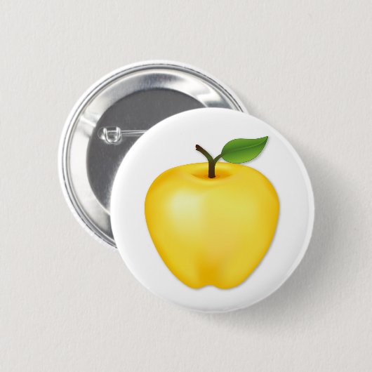 Golden Delicious Apple Ronde Button 5,7 Cm (Voorkant /achterkant)