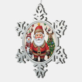 "Golden Delight" Tin Sneeuwvlok Ornament (Rechts)