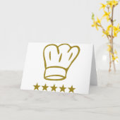 Golden Deluxe Chef pet 5 sterren icoon Kaart (Gele Bloem)